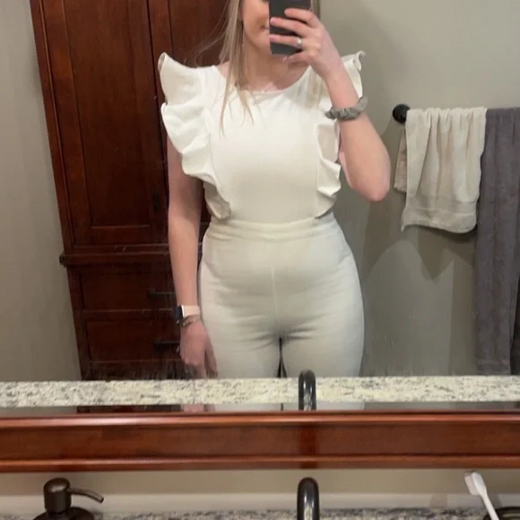 White Jealous Tomato Jumpsuit - Size M - Picture 2 of 3
